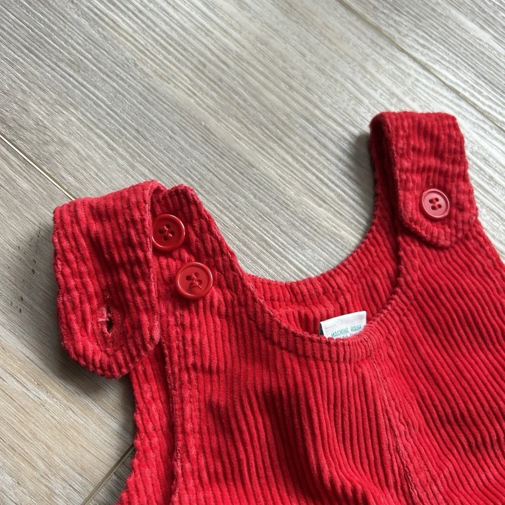 Vintage Class Club Baby‎ 3 Month Red Overalls